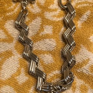 New Heavy sterling silver basket weave bracelet Italy